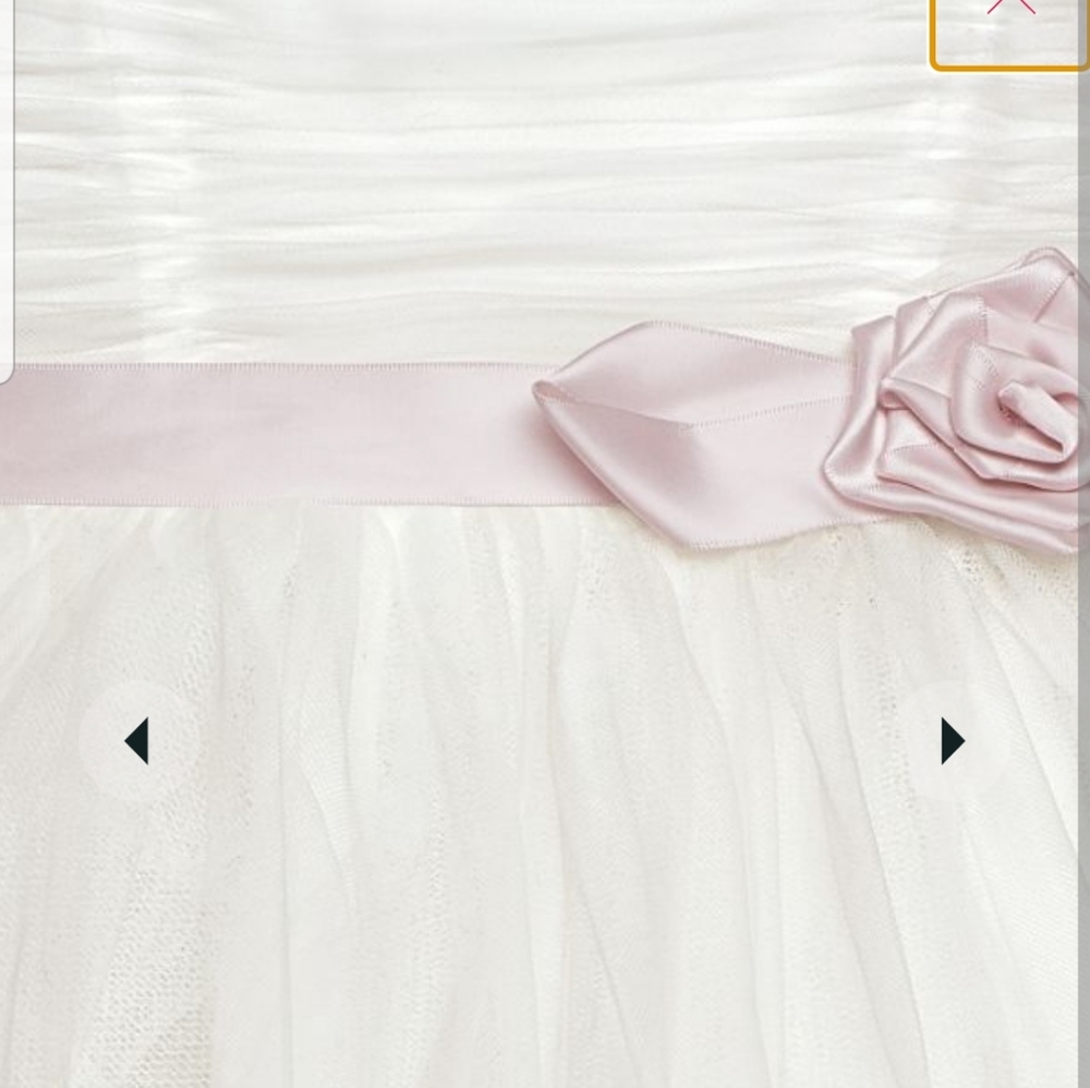 DAVID'S BRIDALtulle flower girl dress with pearl.
